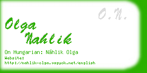 olga nahlik business card