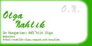 olga nahlik business card